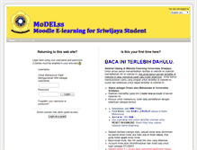 Tablet Screenshot of elearning.unsri.ac.id