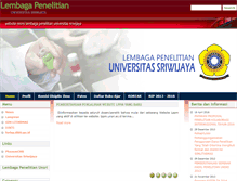 Tablet Screenshot of lemlit.unsri.ac.id